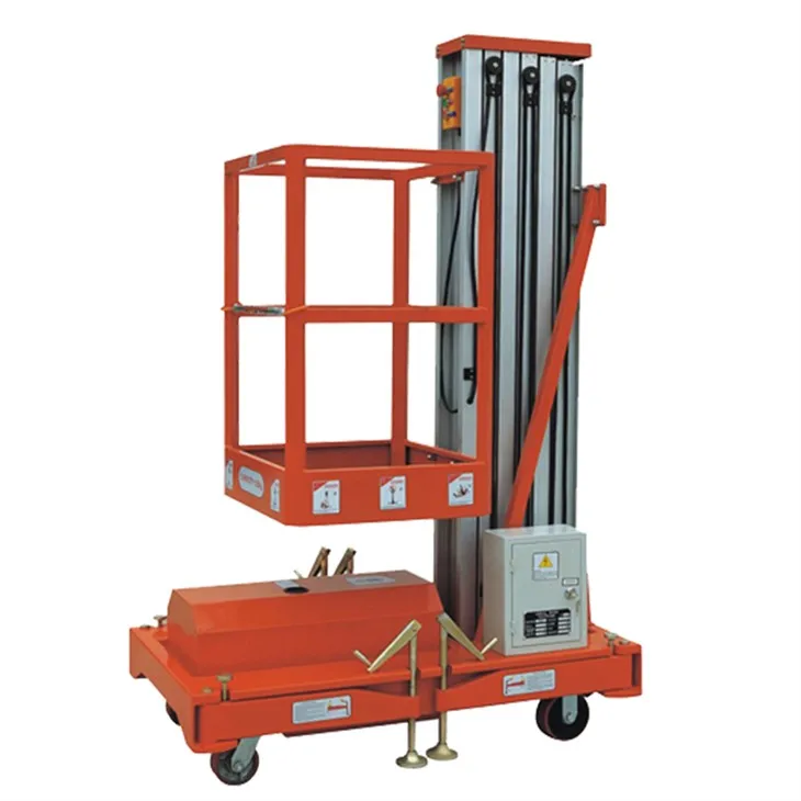 ลิฟท์เสาอลูมิเนียมแนวตั้งสำหรับงานทางอากาศ